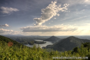 View from an overlook in the Chilhowee Recreation Area in Cherokee National Forest