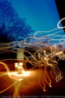 Picking my camera up during a long exposure netted this fun set of swirls